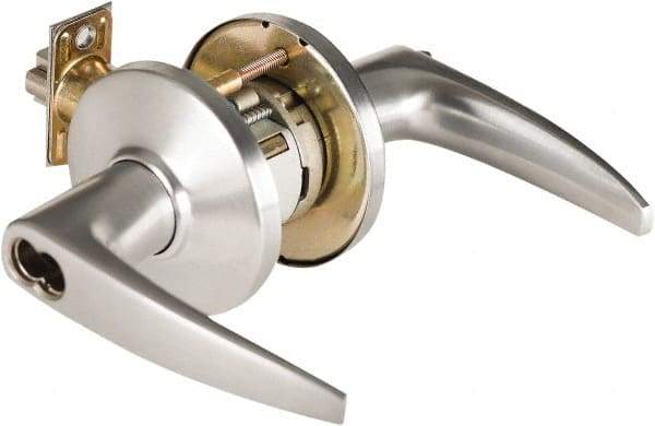 Best - Grade 1 Storeroom Lever Lockset - 2-3/4" Back Set, Key In Lever Cylinder, Brass Alloy, Satin Chrome Finish - A1 Tooling