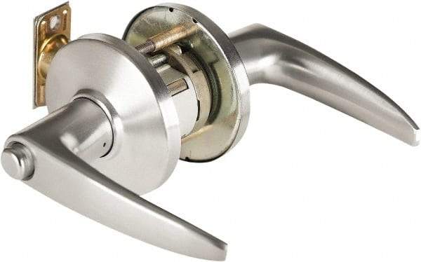 Best - Grade 1 Passage Lever Lockset - 2-3/4" Back Set, Keyless Cylinder, Brass Alloy, Satin Chrome Finish - A1 Tooling