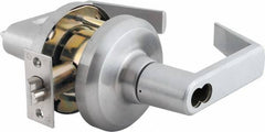 Stanley - Grade 1 Entrance Lever Lockset - 2-3/4" Back Set, Key In Lever Cylinder, Brass Alloy, Satin Chrome Finish - A1 Tooling