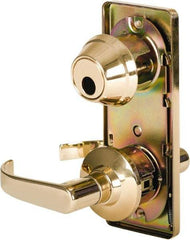 Stanley - Grade 2 Passage Lever Lockset - 2-3/4" Back Set, Keyless Cylinder, Brass Alloy, Bright Brass Finish - A1 Tooling