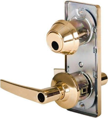 Stanley - Grade 2 Entry Lever Lockset - 2-3/4" Back Set, Key In Lever Cylinder, Brass Alloy, Bright Brass Finish - A1 Tooling