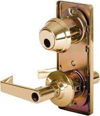 Stanley - Grade 2 Entry Lever Lockset - 2-3/4" Back Set, Key In Lever Cylinder, Brass Alloy, Bright Brass Finish - A1 Tooling