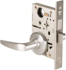 Best - Grade 1 Privacy Lever Lockset - 2-3/4" Back Set, Keyless Cylinder, Brass Alloy, Satin Chrome Finish - A1 Tooling