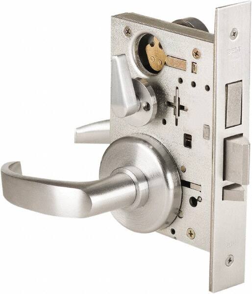 Stanley - Grade 1 Dormitory Lever Lockset - 2-3/4" Back Set, Best SFIC Cylinder, Brass Alloy, Satin Chrome Finish - A1 Tooling