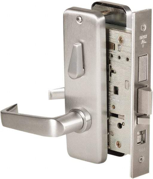 Stanley - Grade 1 Office Lever Lockset - 2-3/4" Back Set, Best SFIC Cylinder, Brass Alloy, Satin Chrome Finish - A1 Tooling