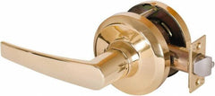 Stanley - Grade 1 Communicating Lever Lockset - 2-3/4" Back Set, Key In Lever Cylinder, Brass Alloy, Bright Brass Finish - A1 Tooling