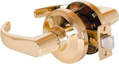 Stanley - Grade 1 Passage Lever Lockset - 2-3/4" Back Set, Keyless Cylinder, Brass Alloy, Bright Brass Finish - A1 Tooling