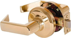 Stanley - Grade 1 Passage Lever Lockset - 2-3/4" Back Set, Keyless Cylinder, Brass Alloy, Bright Brass Finish - A1 Tooling