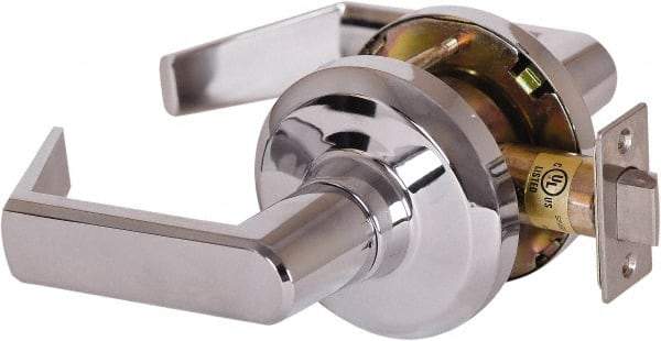 Stanley - Grade 1 Passage Lever Lockset - 2-3/4" Back Set, Keyless Cylinder, Brass Alloy, Bright Chrome Finish - A1 Tooling