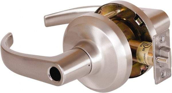 Stanley - Grade 1 Entrance Lever Lockset - 2-3/4" Back Set, Key In Lever Cylinder, Brass Alloy, Satin Nickel Finish - A1 Tooling