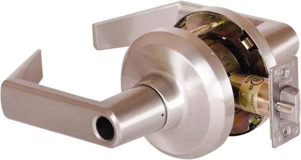 Stanley - Grade 1 Entrance Lever Lockset - 2-3/4" Back Set, Key In Lever Cylinder, Brass Alloy, Satin Nickel Finish - A1 Tooling