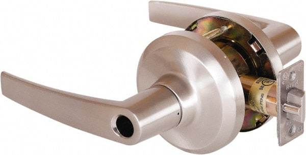 Stanley - Grade 1 Entrance Lever Lockset - 2-3/4" Back Set, Key In Lever Cylinder, Brass Alloy, Satin Nickel Finish - A1 Tooling