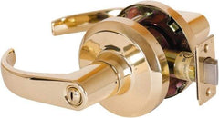 Stanley - Grade 1 Privacy Lever Lockset - 2-3/4" Back Set, Keyless Cylinder, Brass Alloy, Bright Brass Finish - A1 Tooling