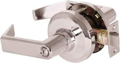 Stanley - Grade 1 Privacy Lever Lockset - 2-3/4" Back Set, Keyless Cylinder, Brass Alloy, Bright Chrome Finish - A1 Tooling