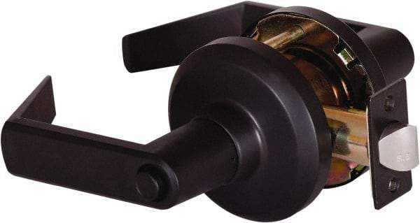 Stanley - Grade 1 Privacy Lever Lockset - 2-3/4" Back Set, Keyless Cylinder, Brass Alloy, Oil Rubbed Bronze Finish - A1 Tooling