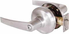 Stanley - Grade 1 Privacy Lever Lockset - 2-3/4" Back Set, Keyless Cylinder, Brass Alloy, Satin Chrome Finish - A1 Tooling