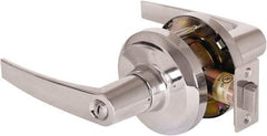 Stanley - Grade 1 Privacy Lever Lockset - 2-3/4" Back Set, Keyless Cylinder, Brass Alloy, Bright Chrome Finish - A1 Tooling