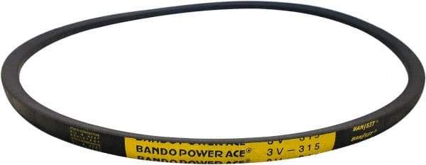 Bando - Section 3V, 3/8" Wide, 80" Outside Length, V-Belt - Rubber Compound, Black, Narrow, No. 3V800 - A1 Tooling