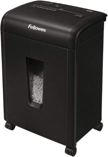 FELLOWES - 7/64 x 25/64" Strip, 10 Sheet Cross Cut Micro Cut Shredder - 13-3/4" Long x 18-3/4" Wide x 10.43" High, Level 4 Security, 5 Gal Wastebasket - A1 Tooling