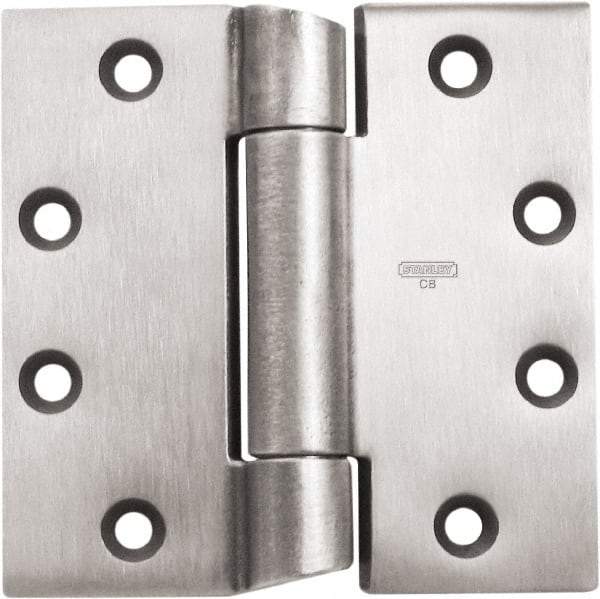 Stanley - 4-1/2" Long x 4-1/2" Wide 304 Stainless Steel Full Mortise Hinge - Prime Coat Gray Finish, 3 Knuckles, 8 Holes - A1 Tooling