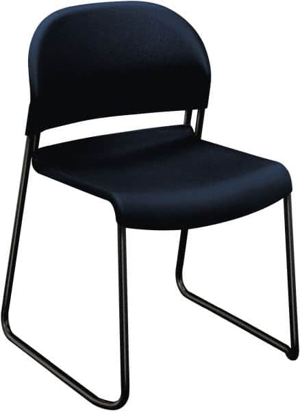 Hon - Polymer Blue Stacking Chair - Black Frame, 21" Wide x 21-1/2" Deep x 31" High - A1 Tooling