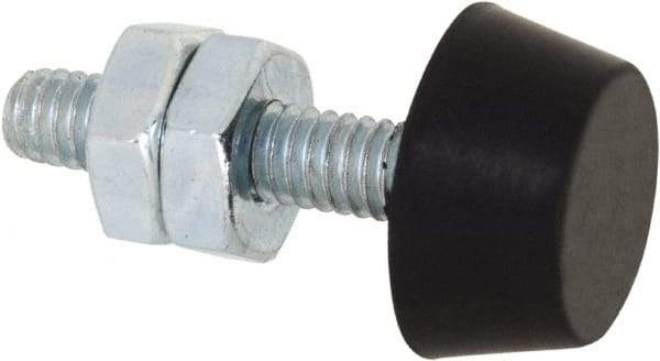 De-Sta-Co - 8-32 Carbon Steel Cap Tip Clamp Spindle Assembly - 17.53mm Thread Length, 25.4mm OAL, Flat Tip Cap, 0.44" Tip Surface Diam, Use with Toggle Clamps - A1 Tooling