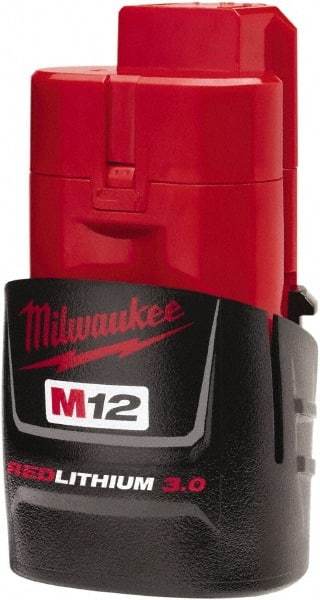 Milwaukee Tool - 12 Volt Lithium-Ion Power Tool Battery - 3 Ahr Capacity, Series M12 REDLITHIUM - A1 Tooling