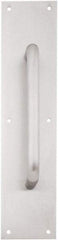 IVES - 16" Long x 4" Wide, Brass Standard Door Pull - Stainless Steel Finish, 8" Grip Length - A1 Tooling