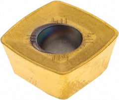 Kennametal - XDPT120512 Grade KCSM40 Carbide Milling Insert - AlTiN/TiN Finish, 7/32" Thick, 1/2" Inscribed Circle, 3/64" Corner Radius - A1 Tooling