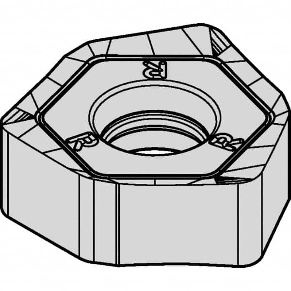 Kennametal - XNGJ43 LD Grade KCSM40 Carbide Milling Insert - AlTiN/TiN Finish, 4.5mm Thick, 12mm Inscribed Circle - A1 Tooling