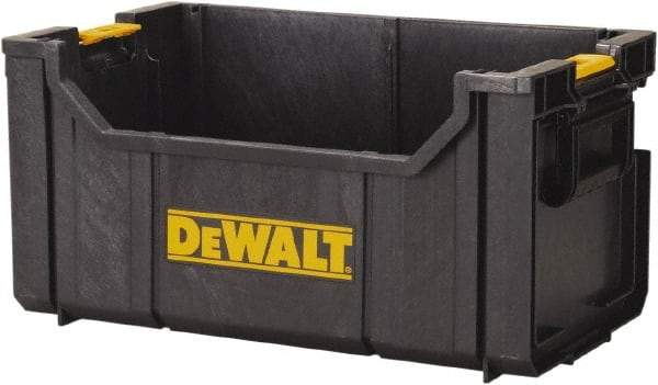 DeWALT - 1 Compartment Tool Tote - 21-7/8" Wide x 12-7/8" Deep x 10-7/8" High, Polypropylene, Black - A1 Tooling