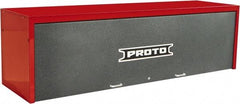 Proto - 1 Compartment Tool Hutch - 87-57/64" Wide x 25-3/4" Deep x 25-3/4" High, Steel, Safety Red/Gray - A1 Tooling