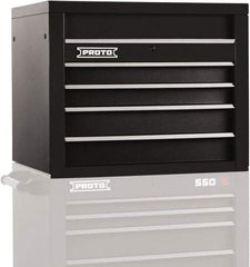 Proto - 4 Drawer Top Tool Chest - 34" Wide x 25-1/4" Deep x 27" High, Steel, Black - A1 Tooling