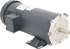 Leeson - 1-1/2 Max hp, 2,500 Max RPM, DC Electric AC DC Motor - 230 V Input, S56C Frame, C-Face with Base Mount, TEFC Enclosure - A1 Tooling