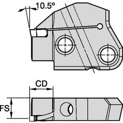 Kennametal - Right Hand Cut Indexable Grooving Cartridge - EG0500M05P04 Insert Style - A1 Tooling