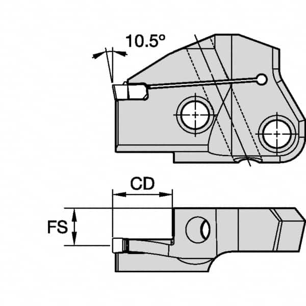 Kennametal - Right Hand Cut Indexable Grooving Cartridge - EG0400M04P04 Insert Style - A1 Tooling