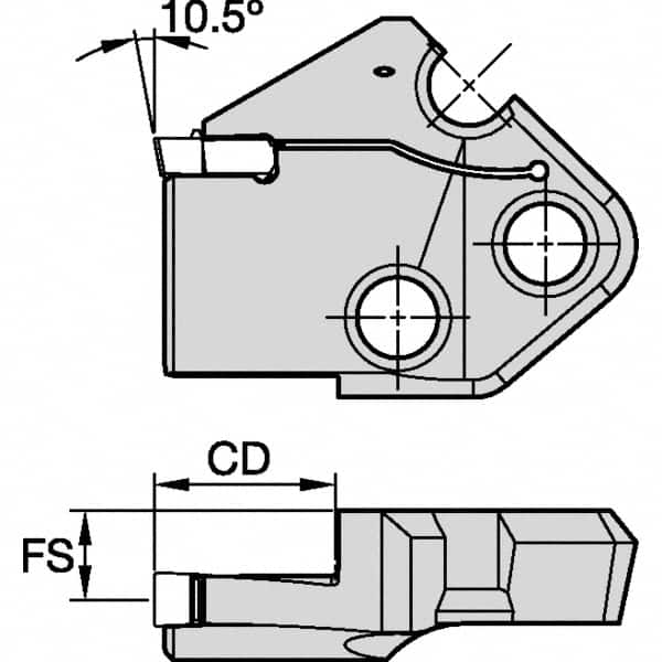 Kennametal - Right Hand Cut Indexable Grooving Cartridge - EG0600M06P04 Insert Style - A1 Tooling