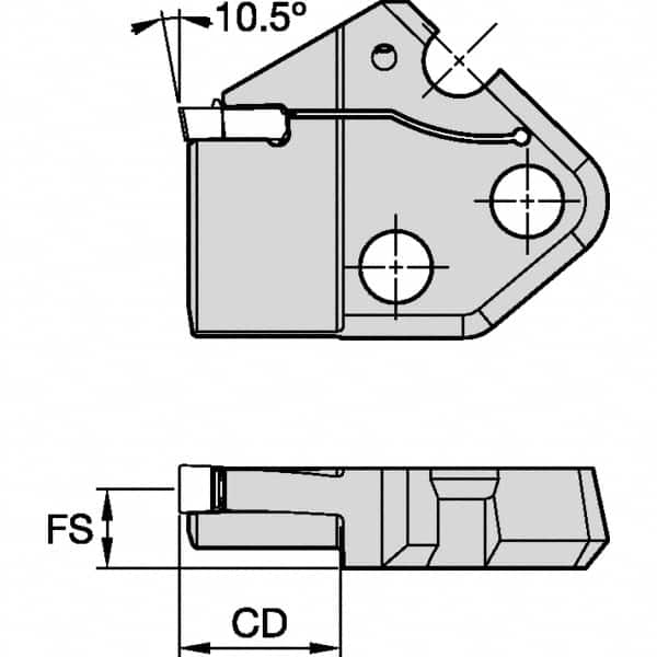 Kennametal - Left Hand Cut Indexable Grooving Cartridge - EG0800M08P08 Insert Style - A1 Tooling