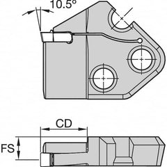 Kennametal - Right Hand Cut Indexable Grooving Cartridge - EG0600M06P04 Insert Style - A1 Tooling