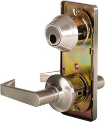 Stanley - Grade 2 Passage Lever Lockset for 1-3/8 to 2" Thick Doors - 2-3/4" Back Set, Keyless Cylinder, Brass Alloy, Satin Nickel Finish - A1 Tooling