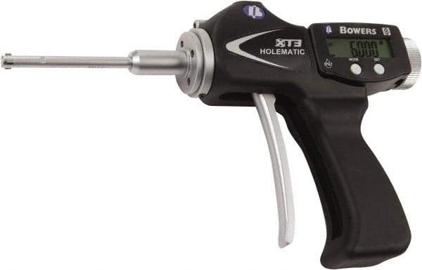 Fowler - 6 to 8mm, 58mm Deep, Pistol Grip Electronic Bore Gage - Up to 0.004mm Accuracy, 0.001mm Resolution, Data Output - A1 Tooling