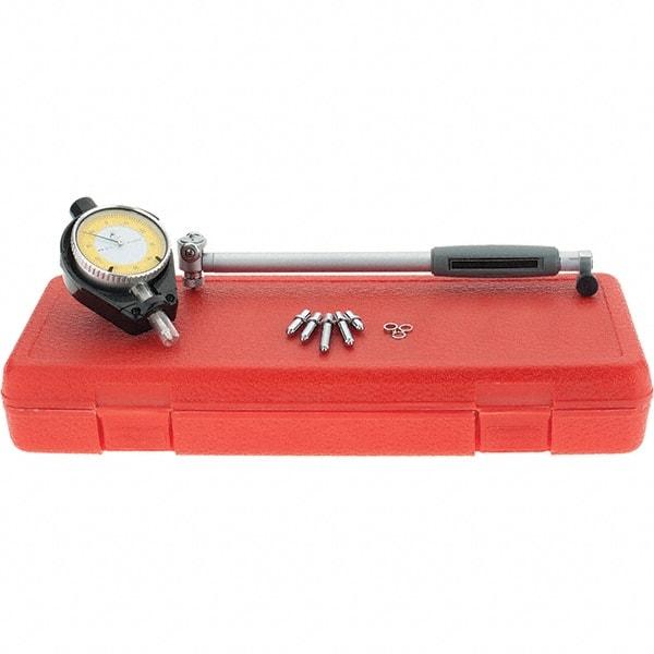 SPI - 6 Anvil, 1.4 to 2.4" Dial Bore Gage - 0.0001" Graduation, 6" Gage Depth, Accurate to 0.0003", Carbide Ball - A1 Tooling