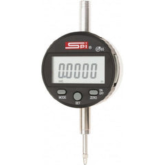 SPI - 0 to 1/2" Range, 0.0005" Graduation, Electronic Drop Indicator - Flat & Lug Back, Accurate to 0.0008", Inch & Metric System, Digital Display - A1 Tooling