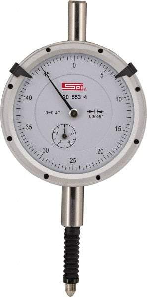 SPI - 0.4" Range, 0-100 Dial Reading, 0.001" Graduation Dial Drop Indicator - 2.2" Dial, 0.1" Range per Revolution, 0.002" Accuracy, Includes NIST Traceability Certification - A1 Tooling