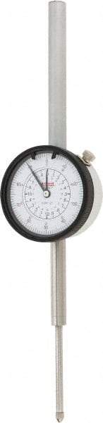 SPI - 2" Range, 0-100 Dial Reading, 0.001" Graduation Dial Drop Indicator - 2.2" Dial, 0.1" Range per Revolution, 0.004" Accuracy, Revolution Counter, Includes NIST Traceability Certification - A1 Tooling