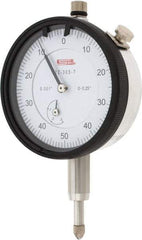 SPI - 1/4" Range, 0-50-0 Dial Reading, 0.001" Graduation Dial Drop Indicator - 2.2" Dial, 0.1" Range per Revolution, 0.002" Accuracy, Revolution Counter - A1 Tooling