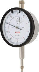 SPI - 10mm Range, 0-100 Dial Reading, 0.01mm Graduation Dial Drop Indicator - 58mm Dial, 1mm Range per Revolution, 0.02mm Accuracy, Revolution Counter, Includes NIST Traceability Certification - A1 Tooling