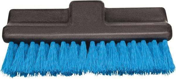 Harper Brush - 2-1/4" Bristle Length, Polypropylene Deck Scrub Brush - 10" Wide Head, 10" OAL, Black, Polypropylene Block - A1 Tooling