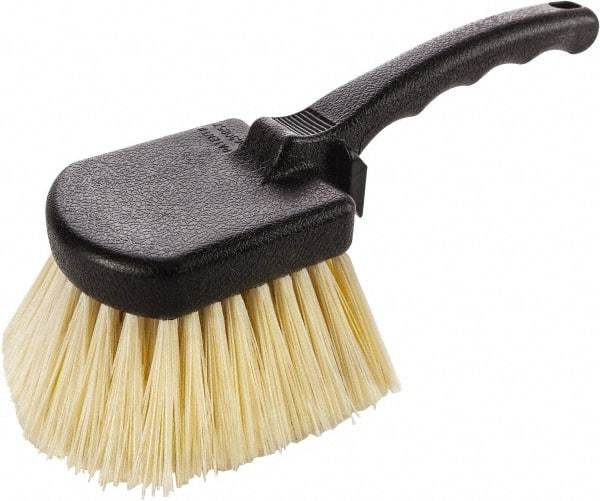 Harper Brush - 2-1/4" Bristle Length, Polypropylene Utility Scrub Brush - 3-1/2" x 3-1/2" Long x 3" Wide Head, 10" OAL, Easy Grip Handle, Black, Polypropylene Block - A1 Tooling