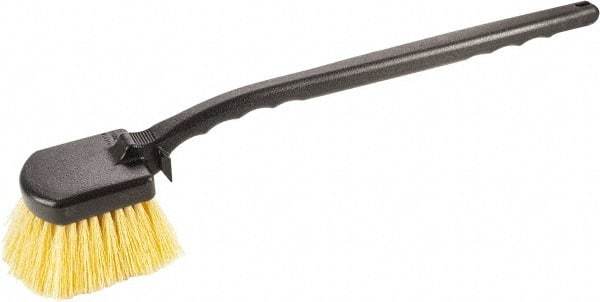 Harper Brush - 2-1/4" Bristle Length, Polypropylene Utility Scrub Brush - 3-1/2" x 3-1/2" Long x 3" Wide Head, 20" OAL, Easy Grip Handle, Black, Polypropylene Block - A1 Tooling